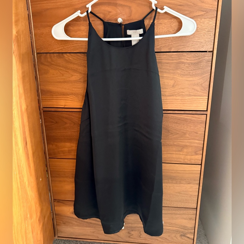 H&M Cami Black Silk top Size L - Picture 3 of 8